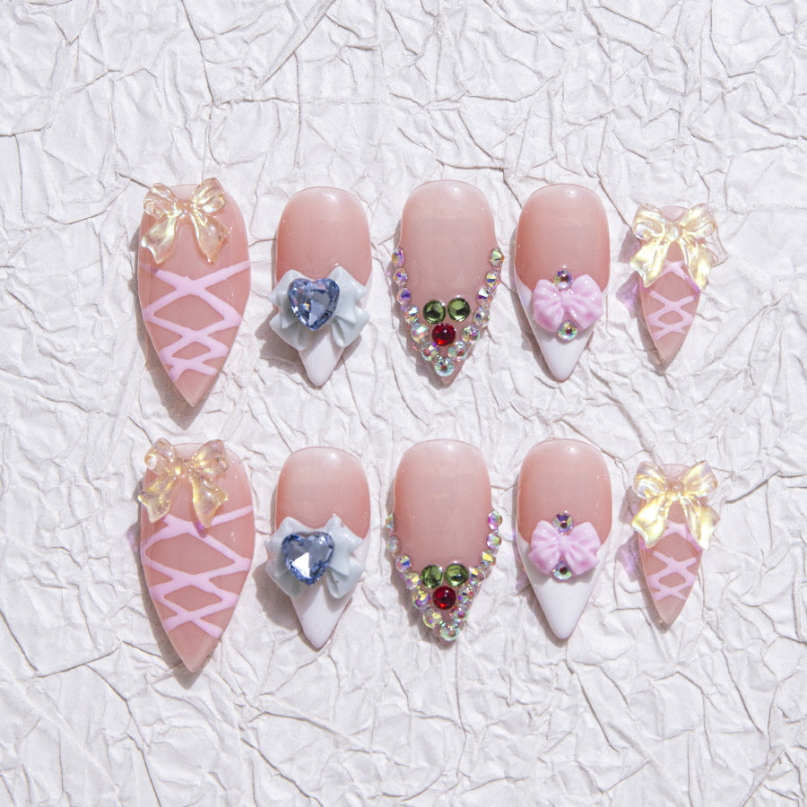 Pink Girly Party Wearable Nail Art