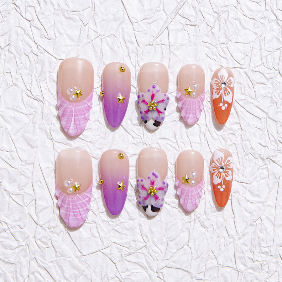 Pastel Color Kawaii Style Party Wearable Nail Art