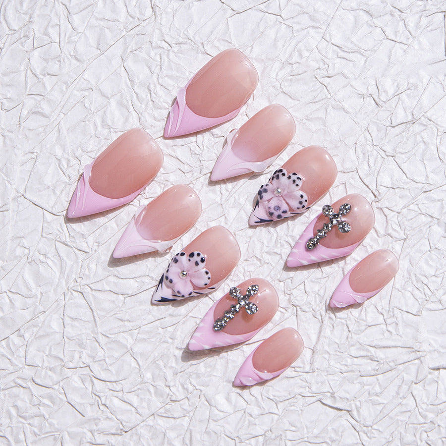 Pink Sweet Style Party Wearable Nail Art