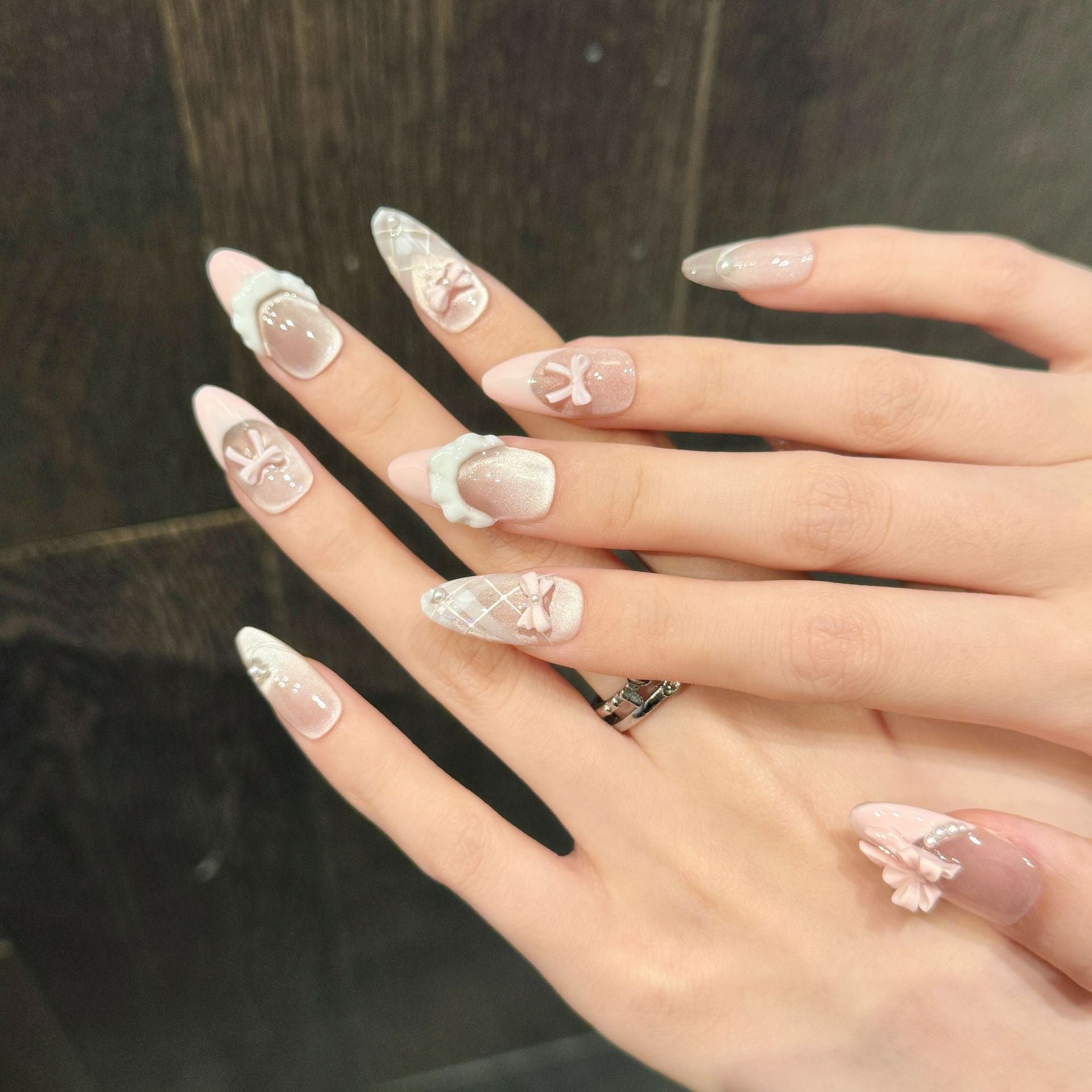 Pastel Sweet Style Daily Wear Press-on Nails