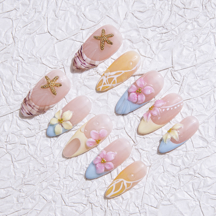 Pastel and Soft Color System, Cute and Girly Style, Suitable for Spring and Summer, Adhesive Nail Art