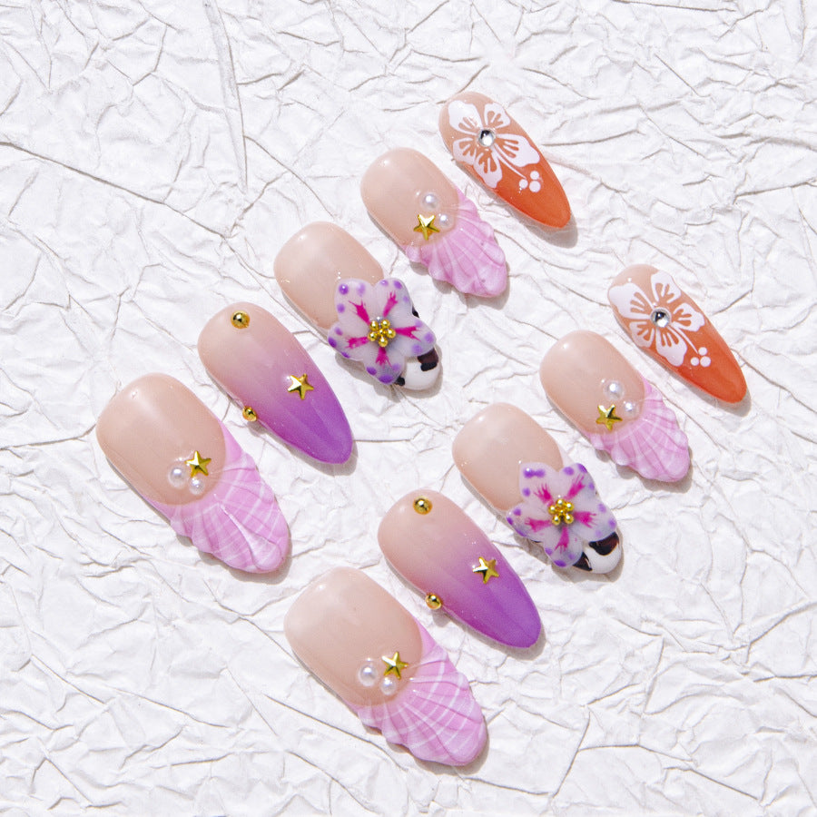 Pastel Color Kawaii Style Party Wearable Nail Art