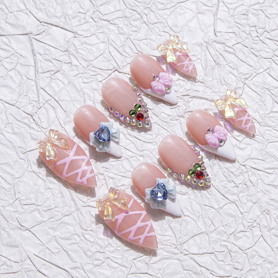 Pink Girly Party Wearable Nail Art