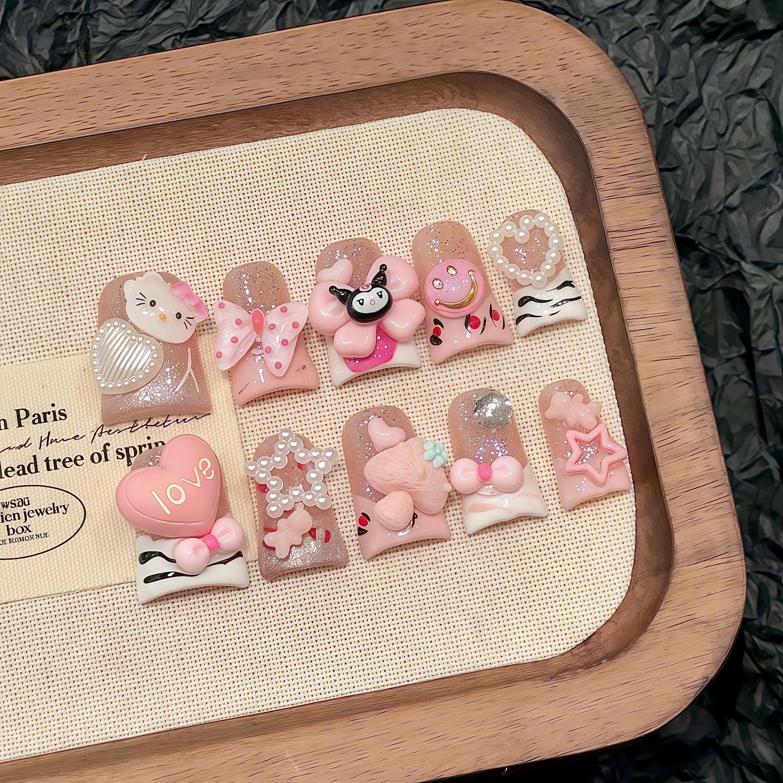 Pink Sweet Cute Style Daily Wearable Nail Art Sticker