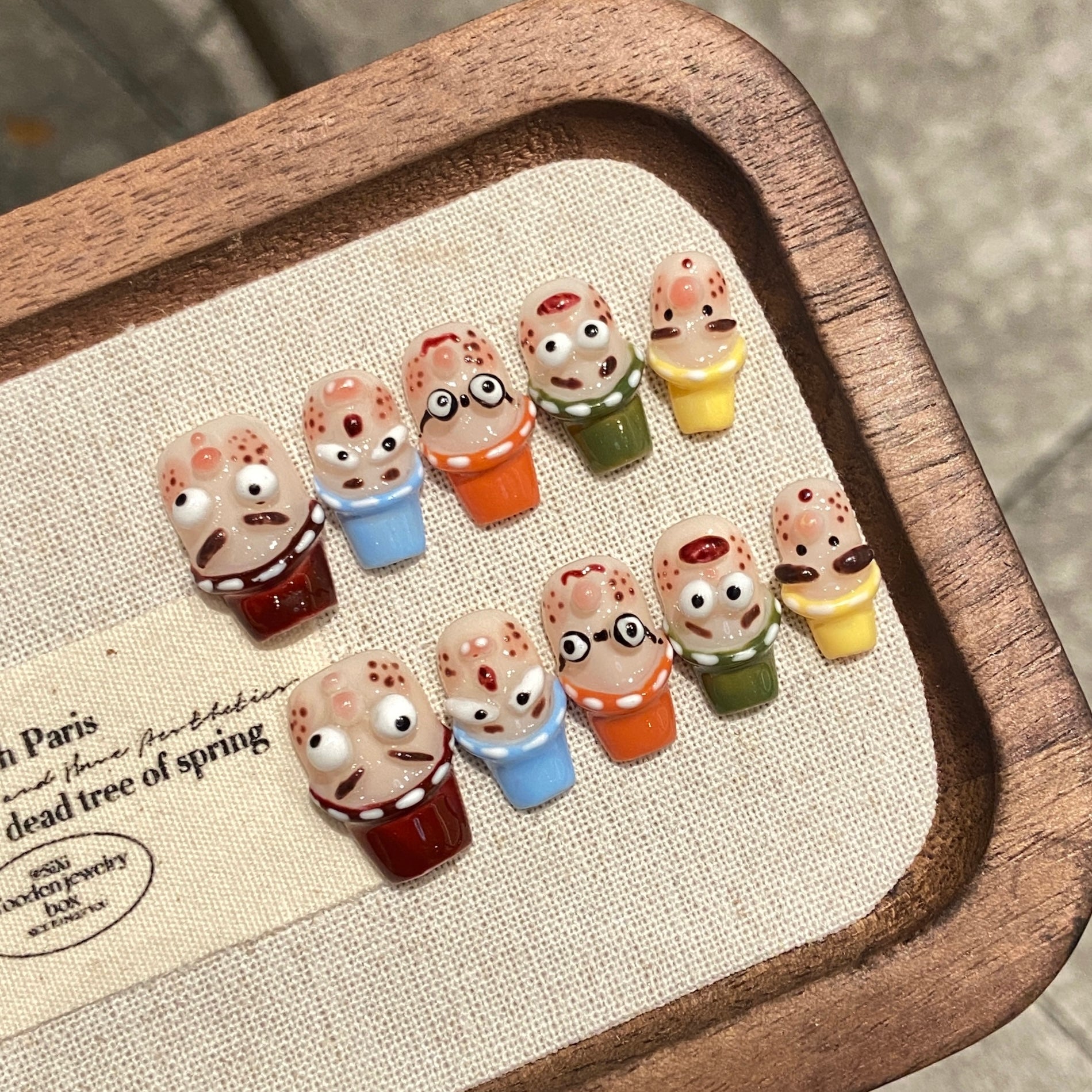 Pastel Color Cartoon Style Daily Wearable Press - On Nails