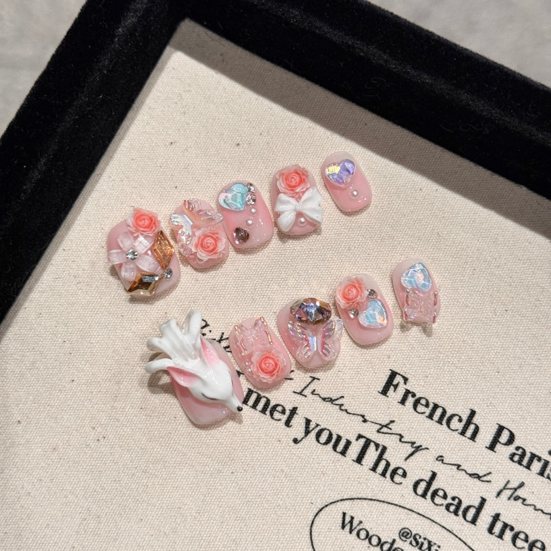 Pink Sweet Party Wearable Nail Art