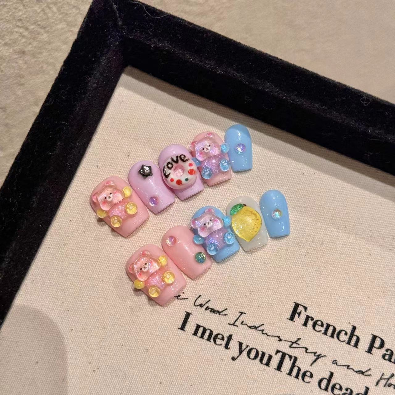 Pastel Sweet Kawaii Daily Wearable Nail Art