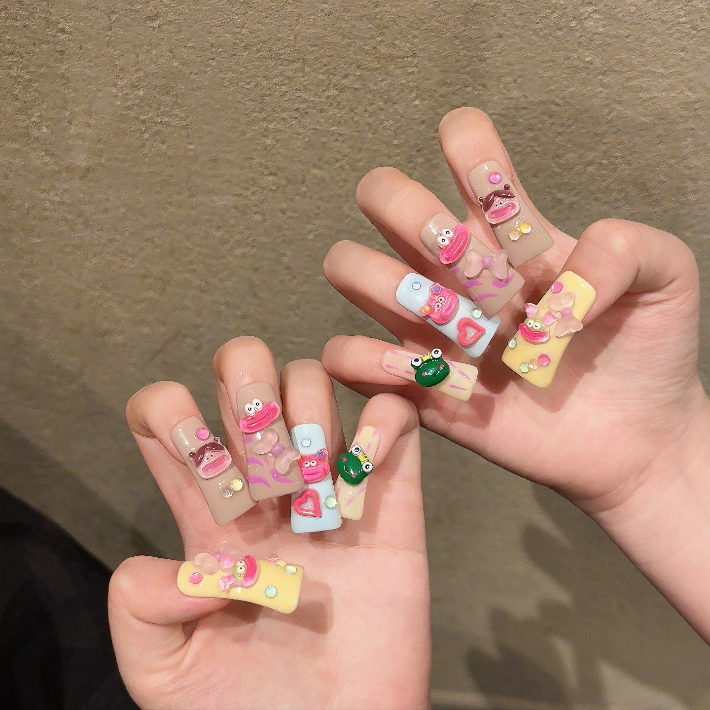 Pastel Color Kawaii Style Daily Wear Nail Stickers