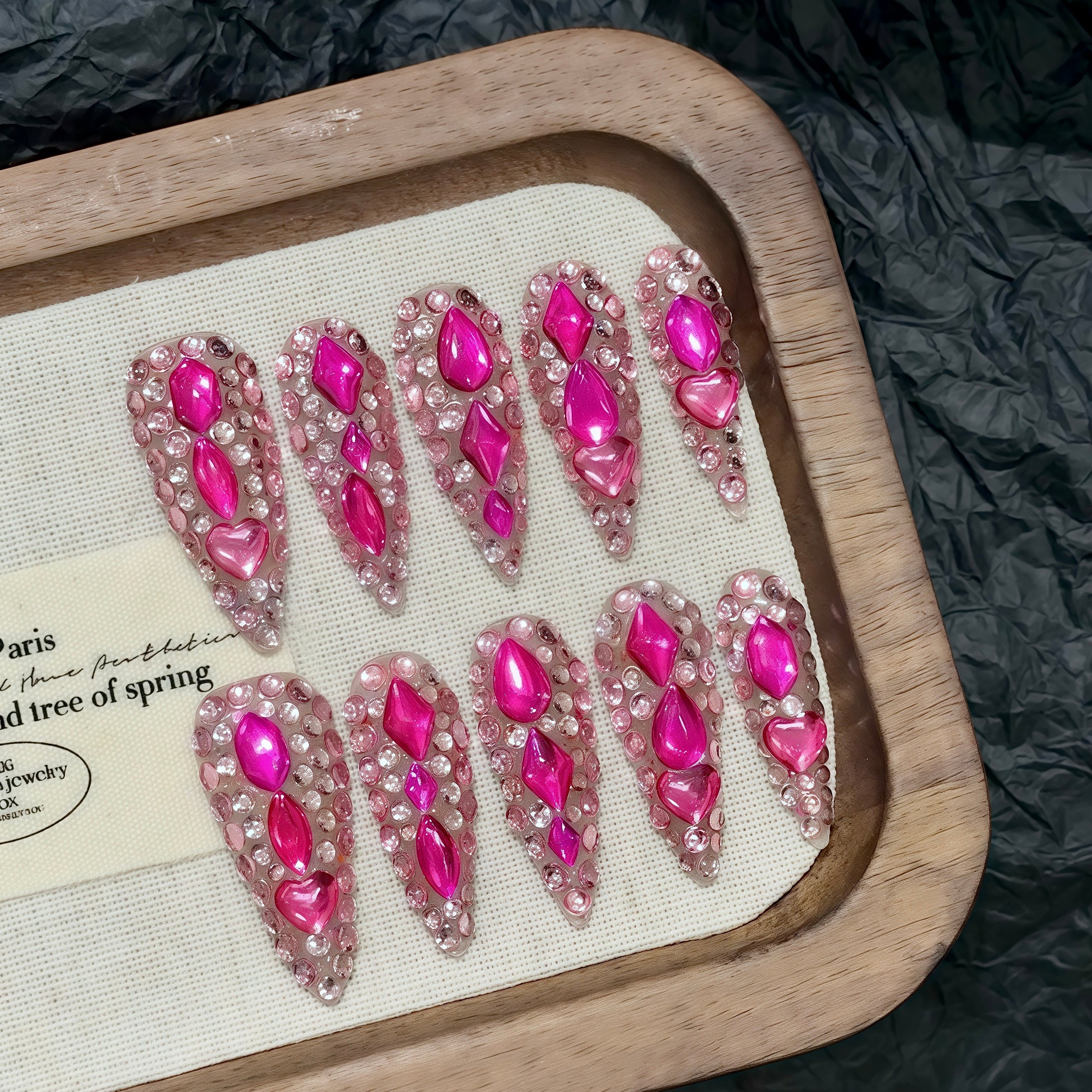 Pink Glamorous Party Wearable Nail Art