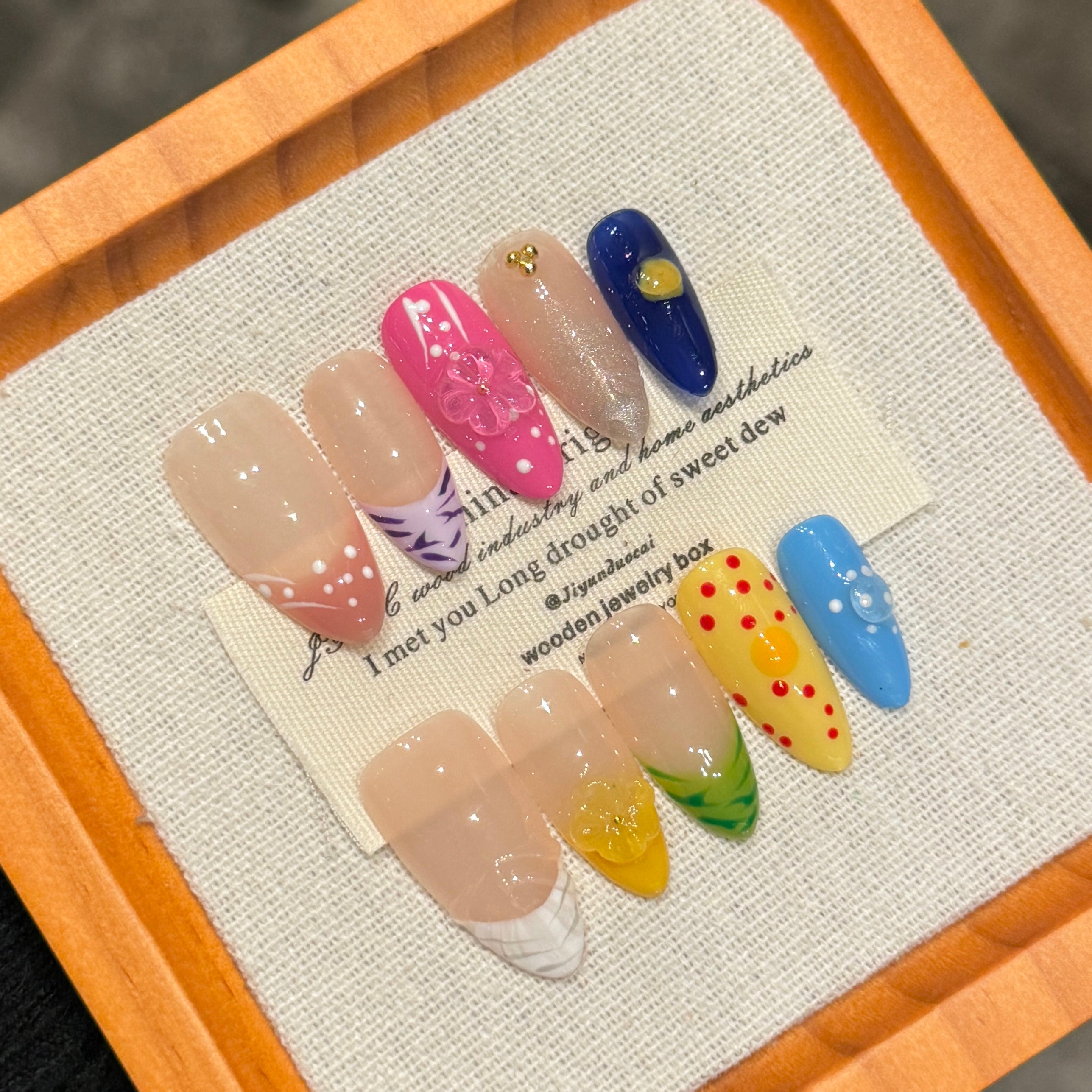 Pastel Color Sweet Style Daily Wear Nail Art