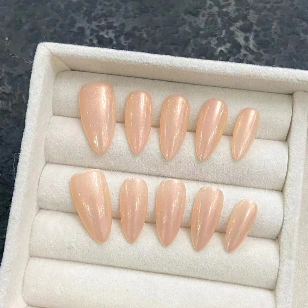 Nude - colored Elegant Daily Wear Press - on Nails