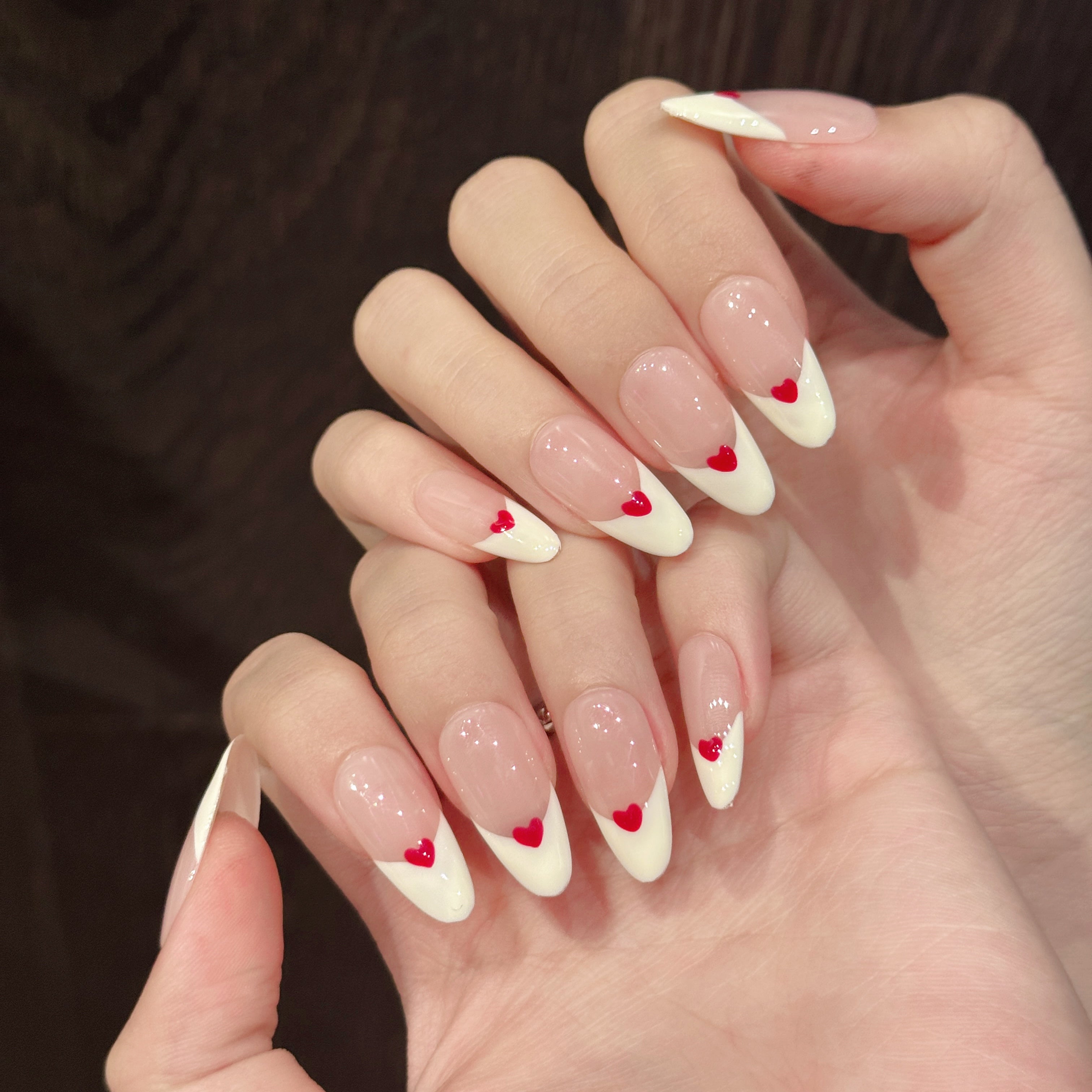 Pink and White Sweet Valentine's Day Wearable Nail Art