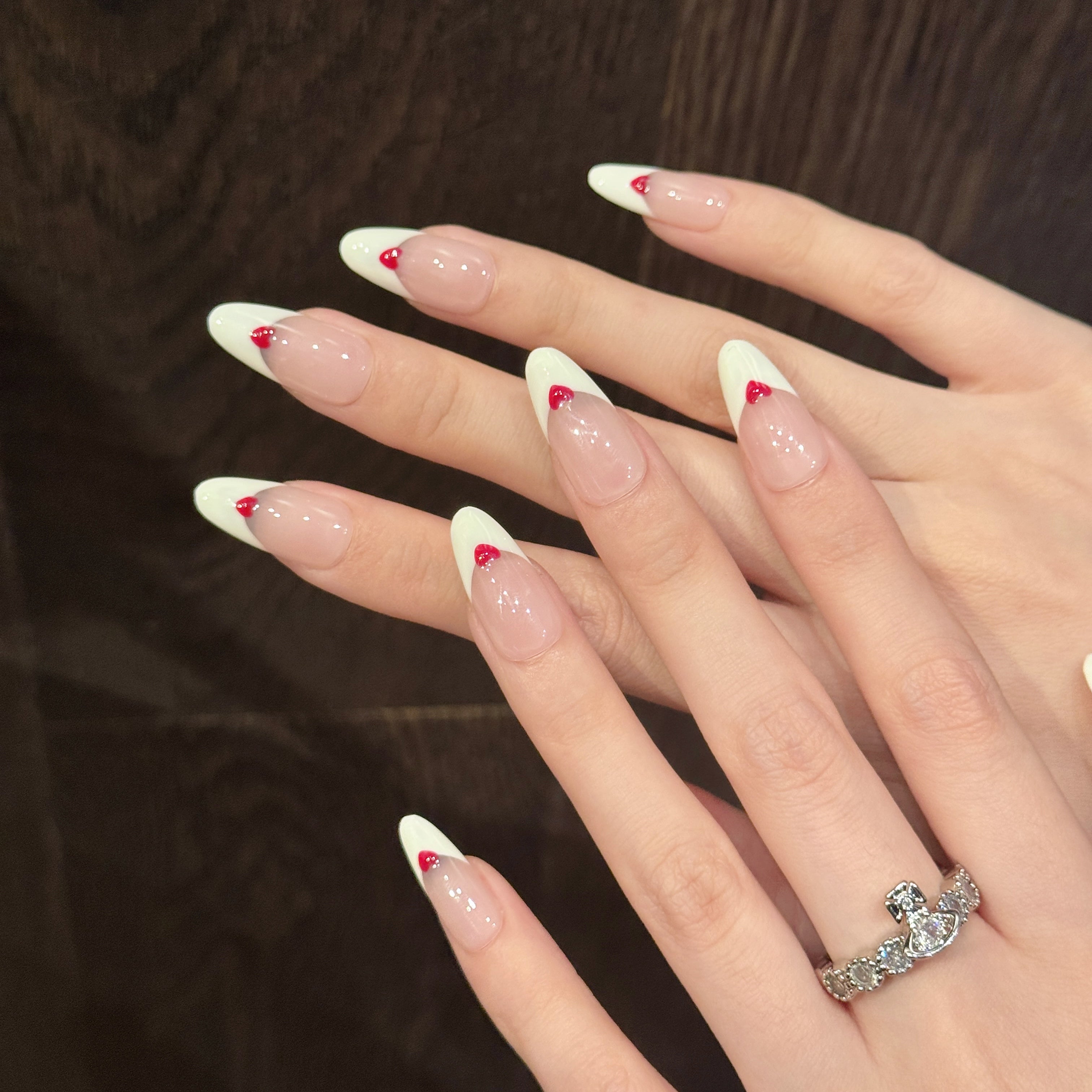 Pink and White Sweet Valentine's Day Wearable Nail Art