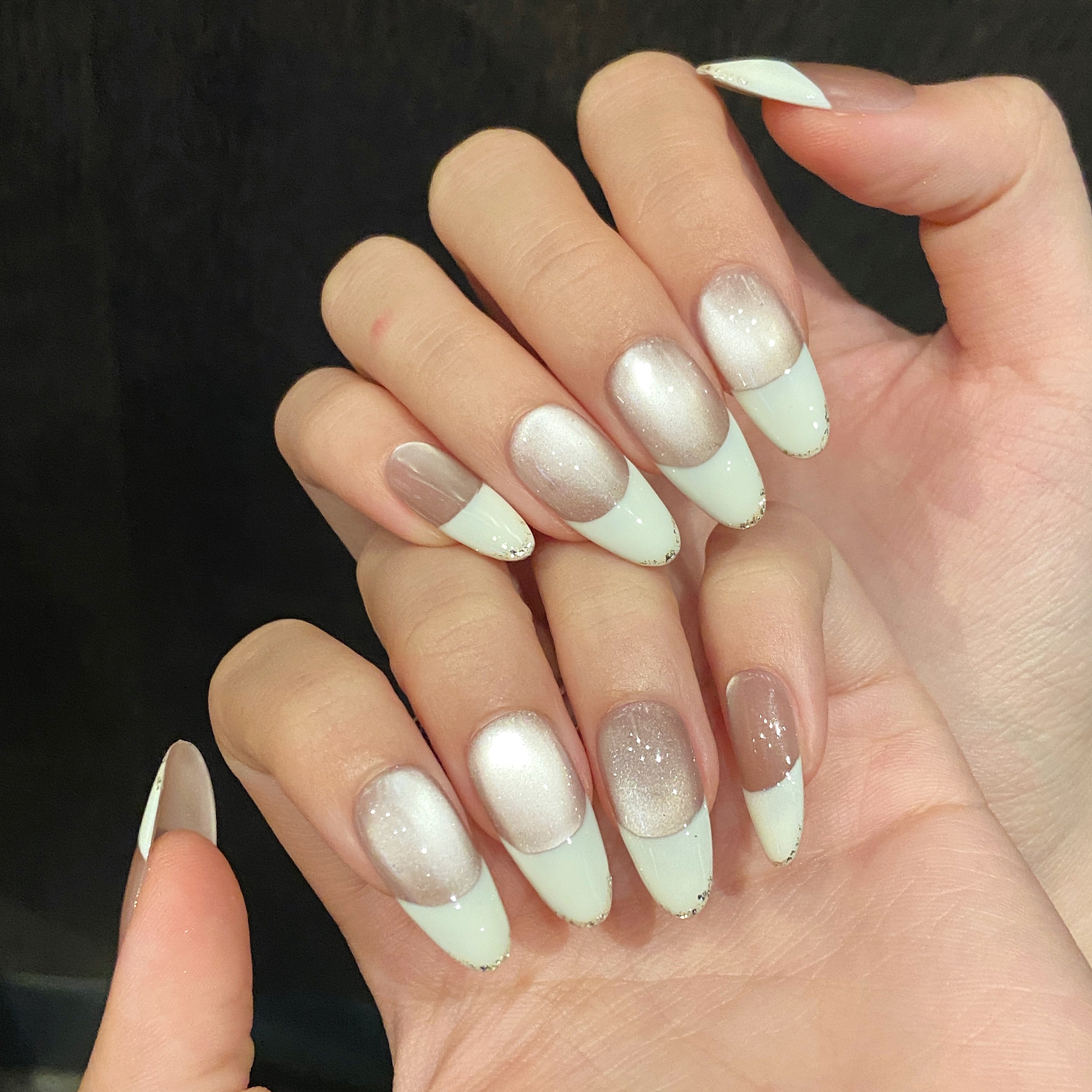 Pink and White Elegant French Style Daily Wearable Press-On Nails