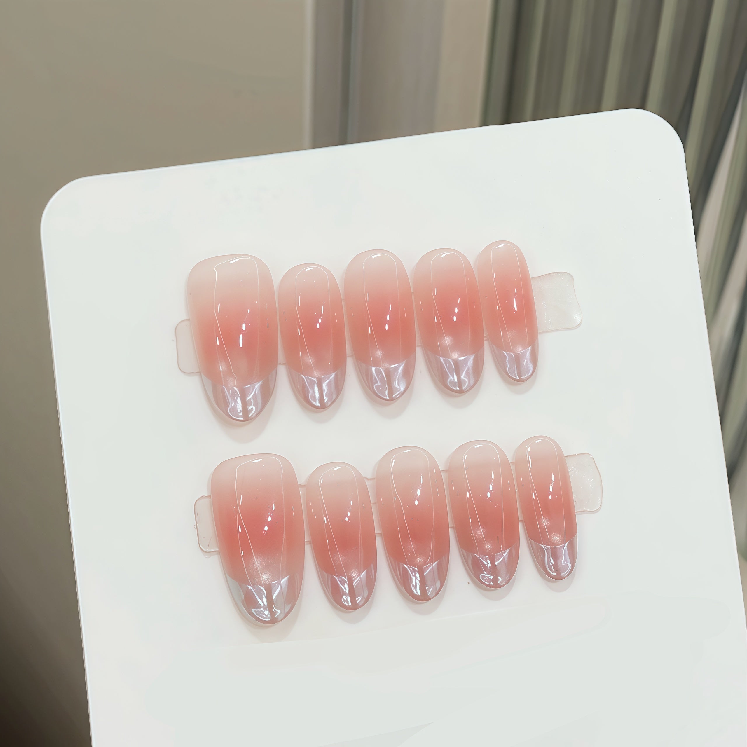 Peach - Toned Elegant Style Daily Wear Press - On Nails