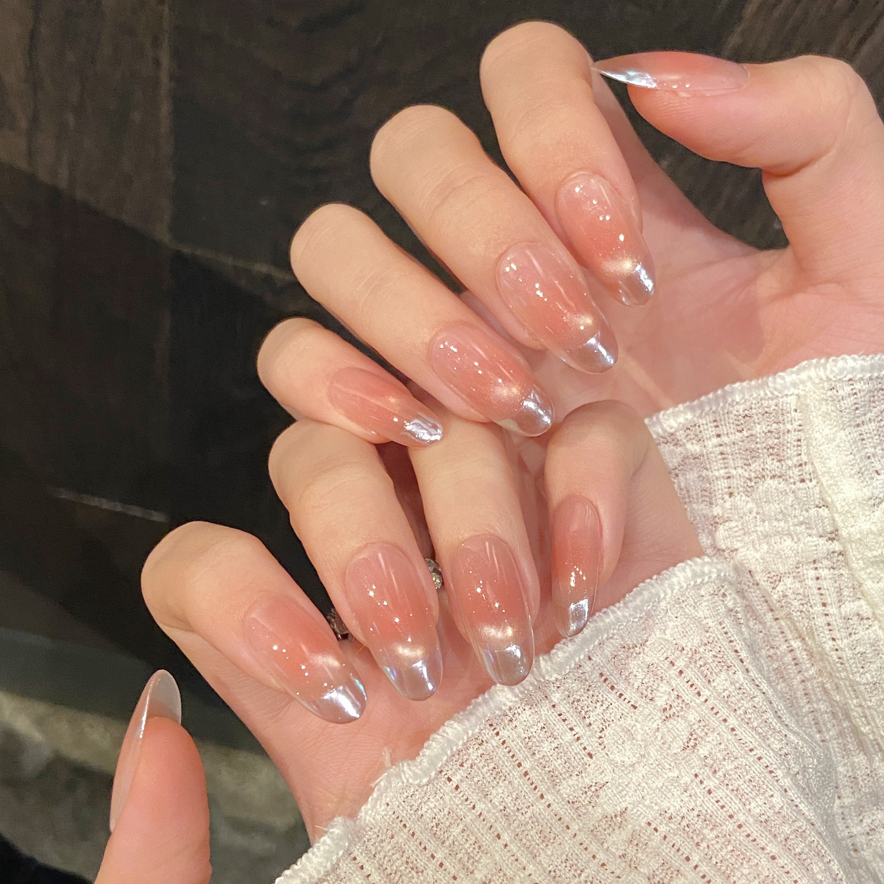 Peach - Toned Elegant Style Daily Wear Press - On Nails