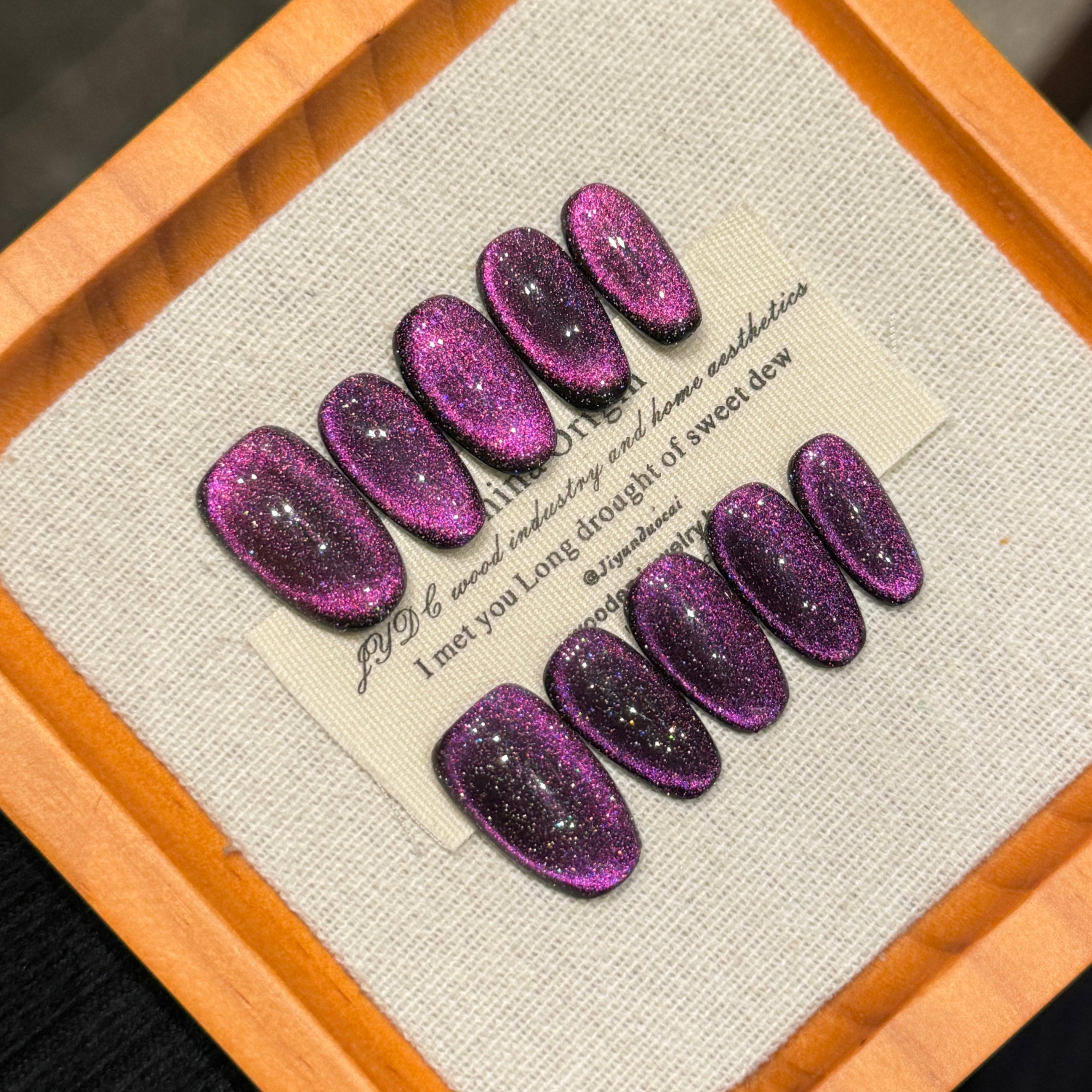 Purple Sparkle Style Party Wearable Nail Art
