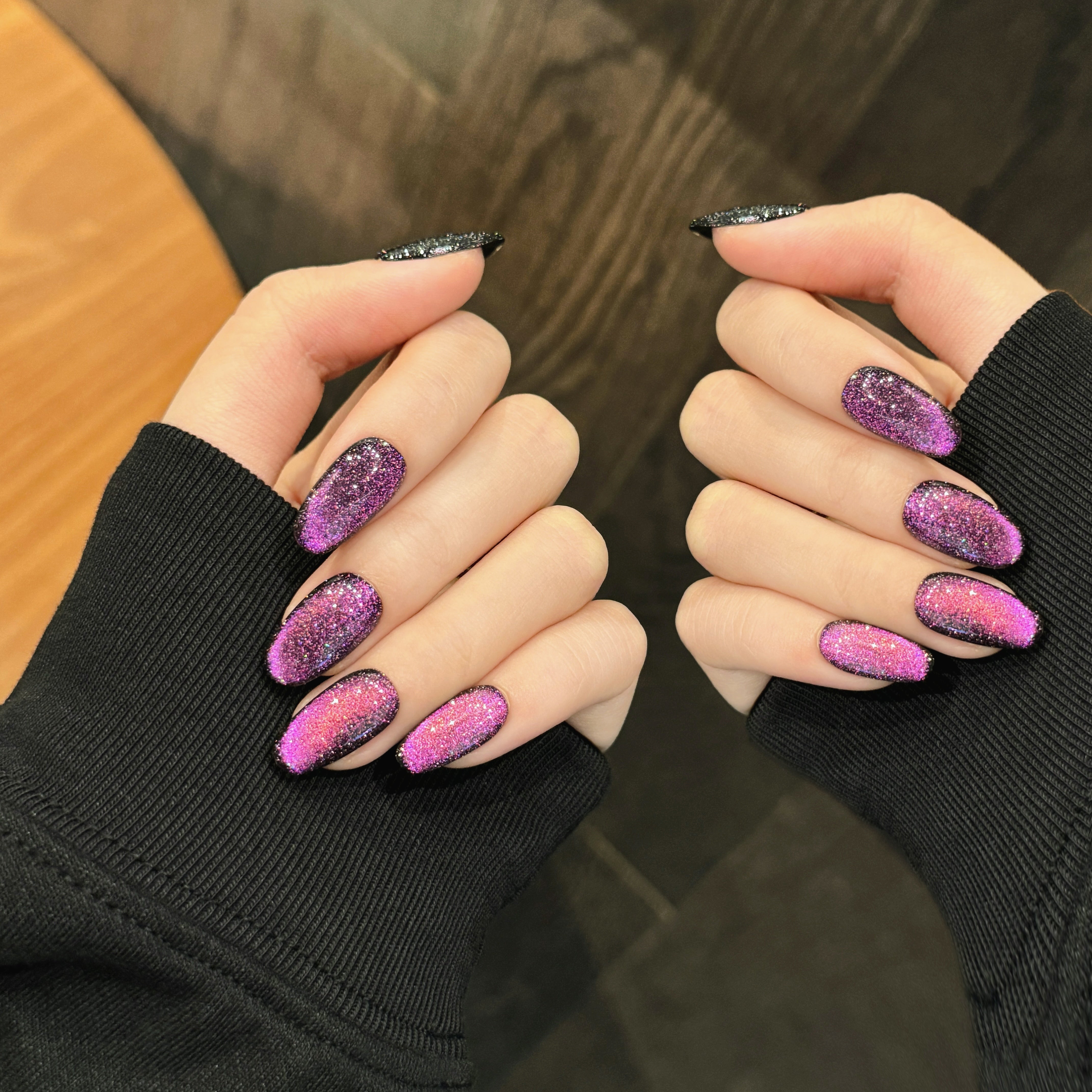 Purple Sparkle Style Party Wearable Nail Art