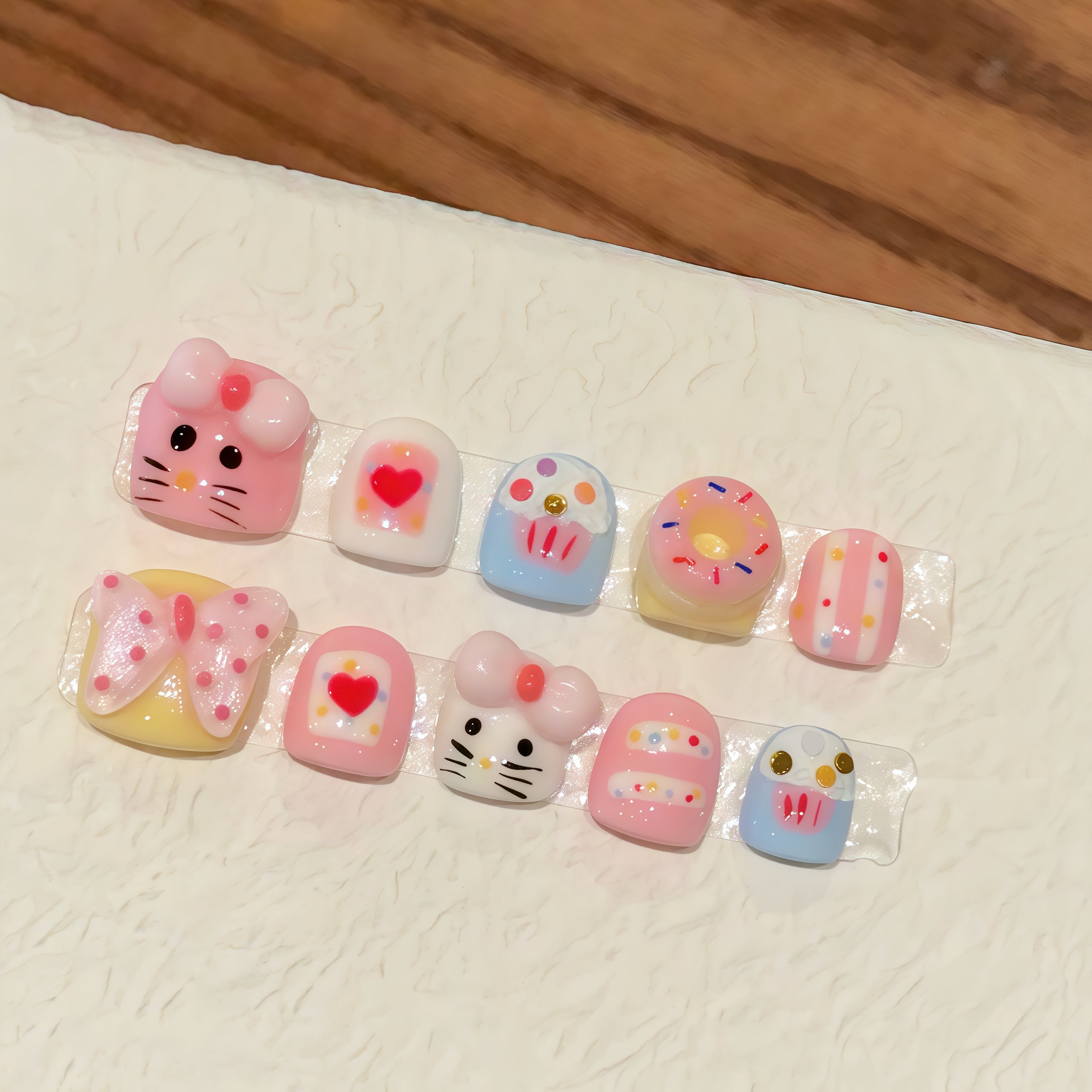 Pastel Sweet Kawaii Style Daily Wearable Nail Art Children's nails