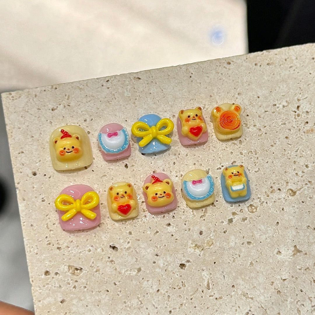 Pastel Cute Style Daily Wear Decorative Nail Stickers Children's nails