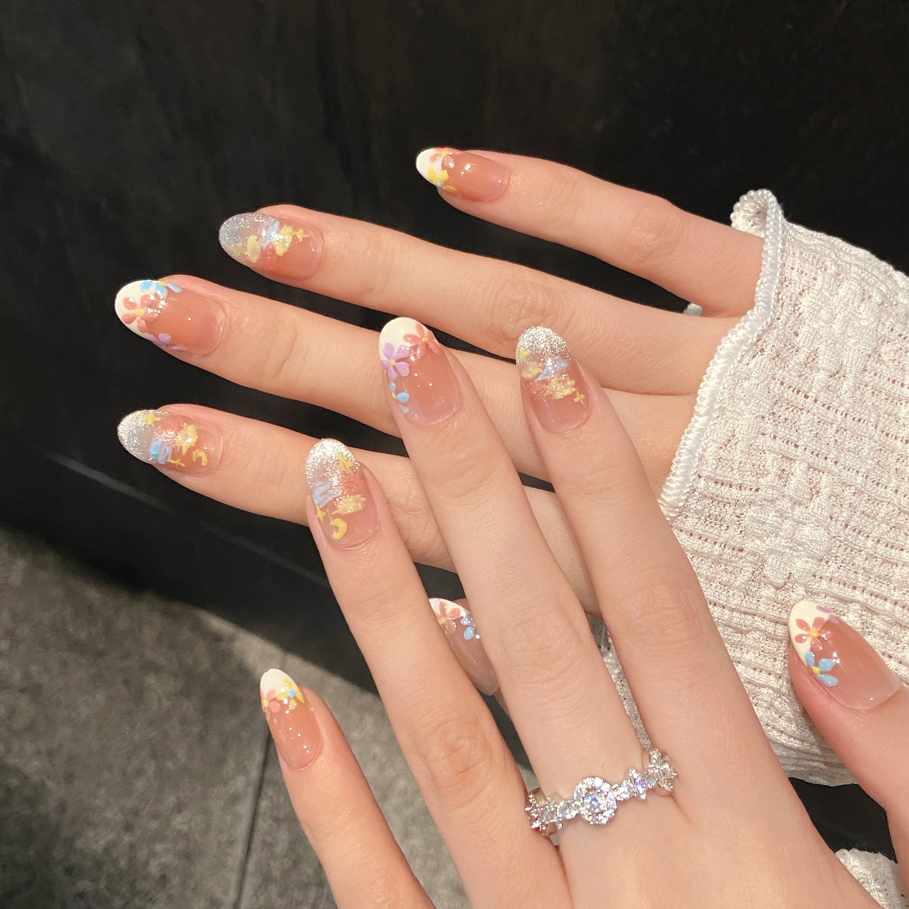 French-style pastel color cute style daily accessory nail stickers