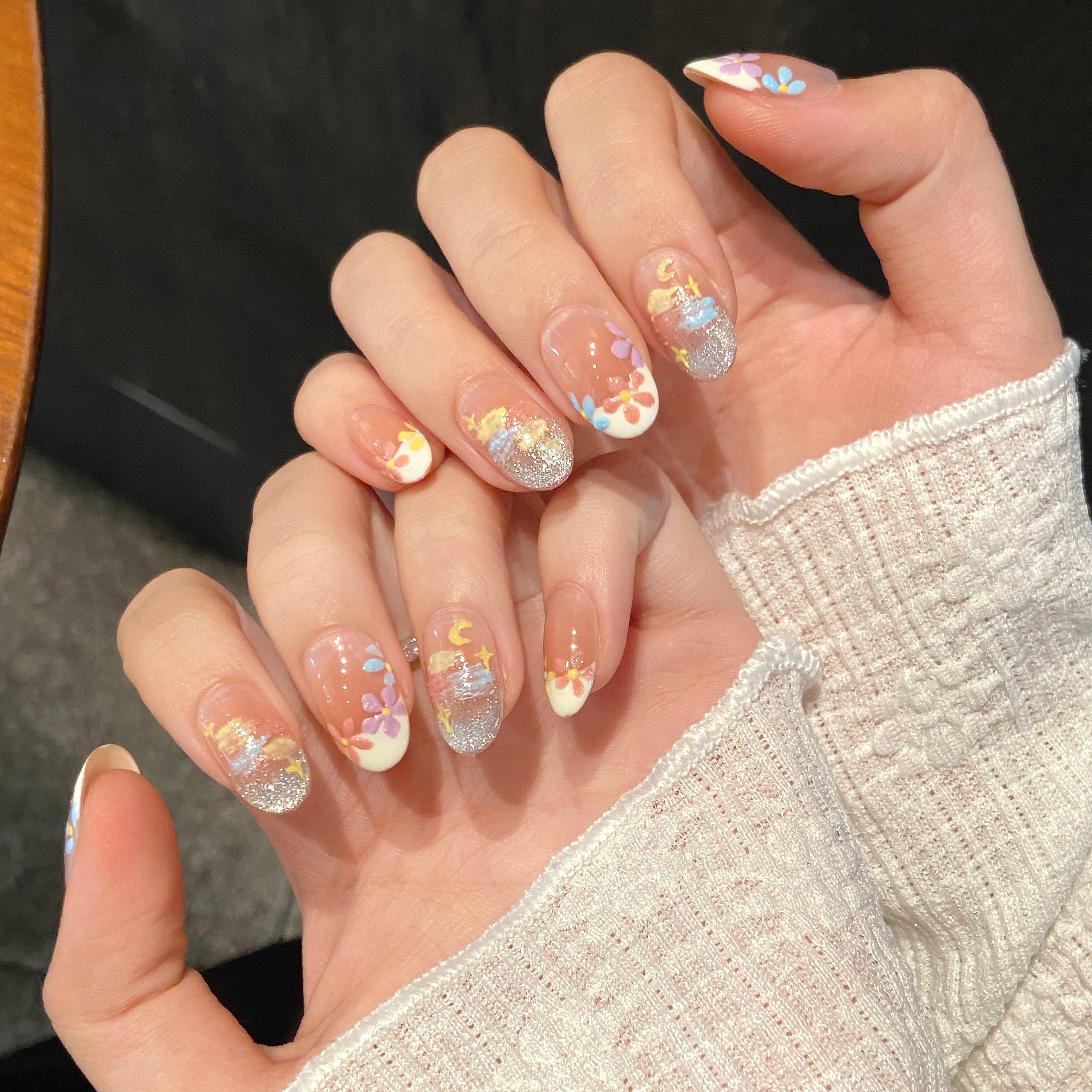 French-style pastel color cute style daily accessory nail stickers