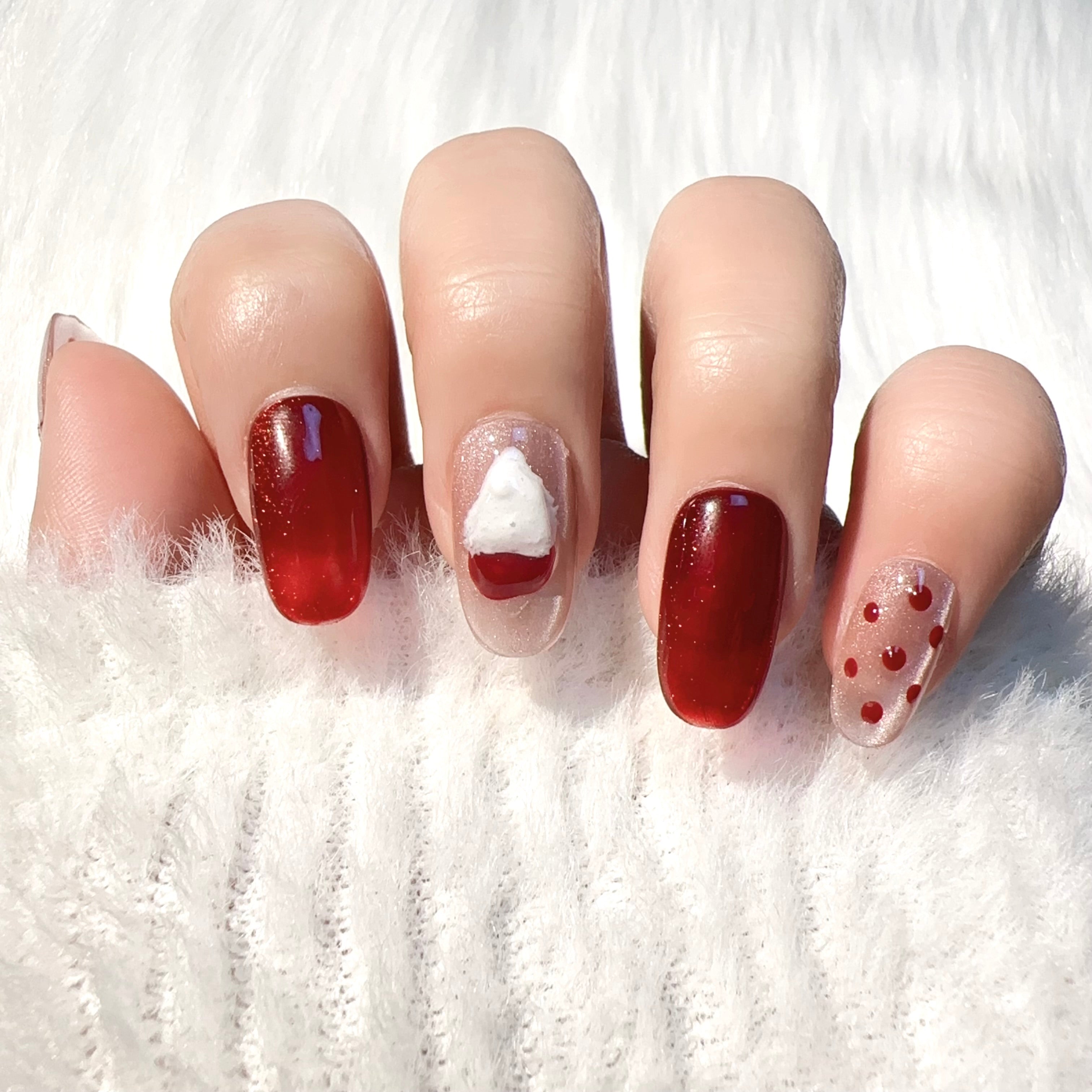 Red & Pink Romantic Valentine's Day Wearable Nail Art