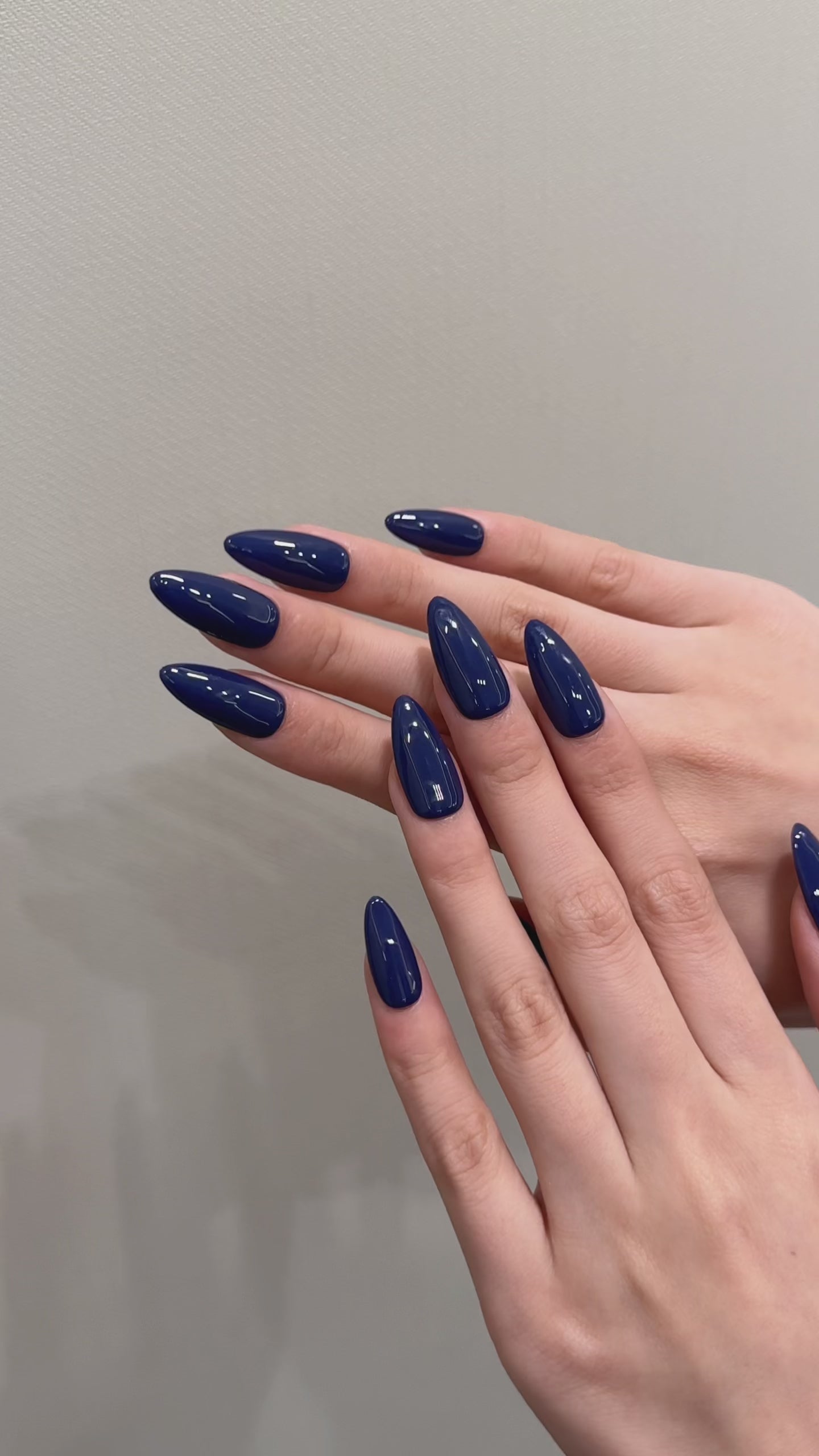 Navy Blue Elegant Style Daily Wear False Nails
