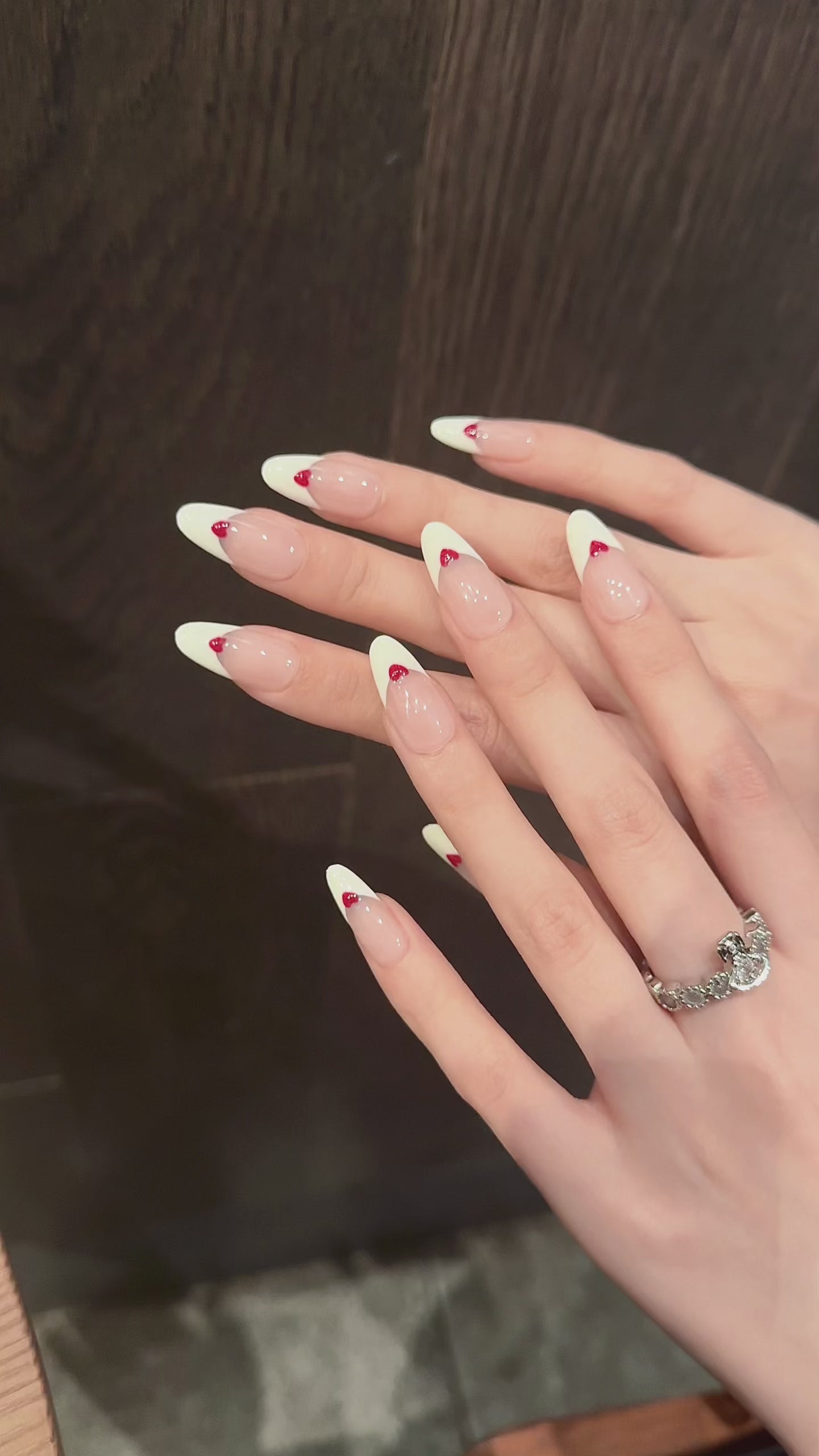 Pink and White Sweet Valentine's Day Wearable Nail Art