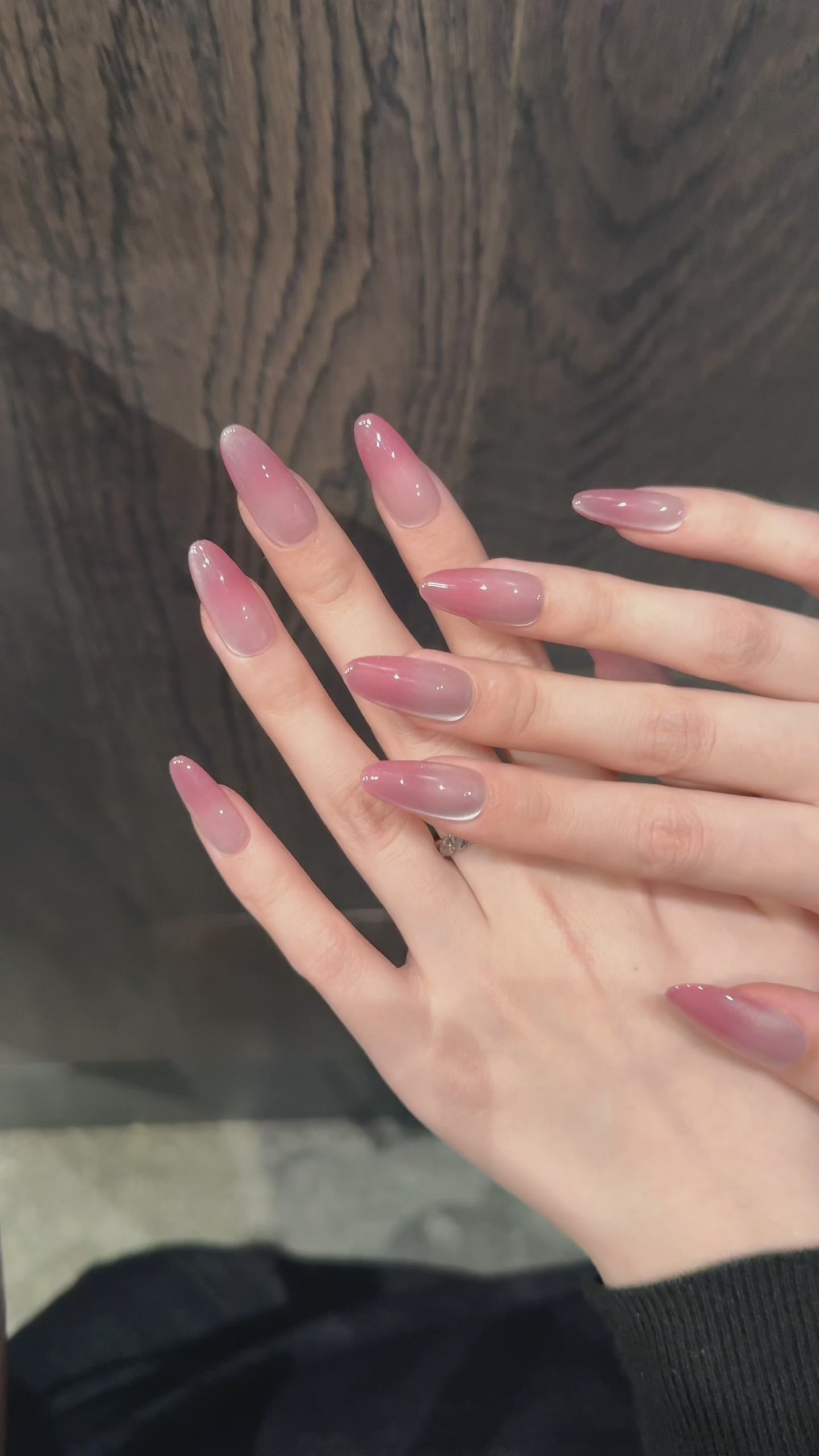 Pink Gradient Sweet Style Daily Wear Press - On Nails