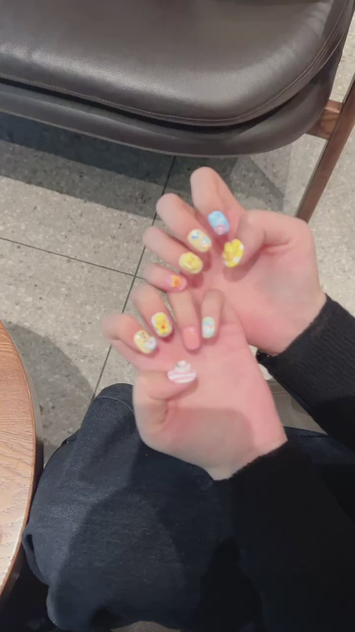 Pastel Color Cute Style Daily Wear Decorative Nail