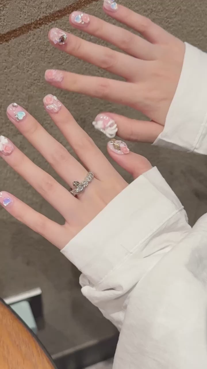 Pink Sweet Party Wearable Nail Art