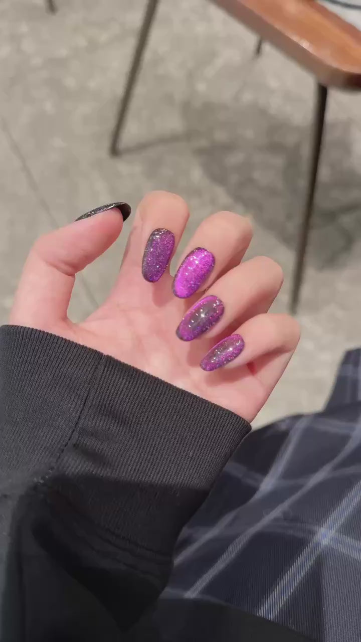 Purple Sparkle Style Party Wearable Nail Art