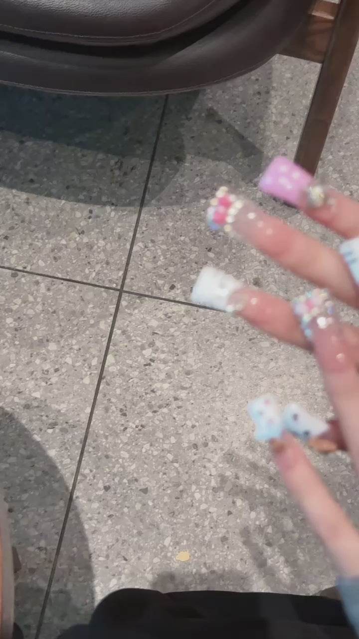 Pastel Sweet Style Daily Wear Press-on Nails